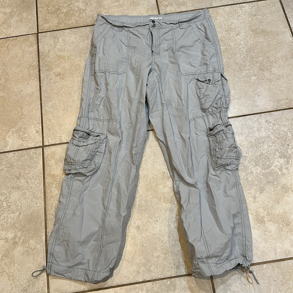 Garage Sawyer Light Gray Parachute Cargo Pants L Baggy - Picture 4 of 9